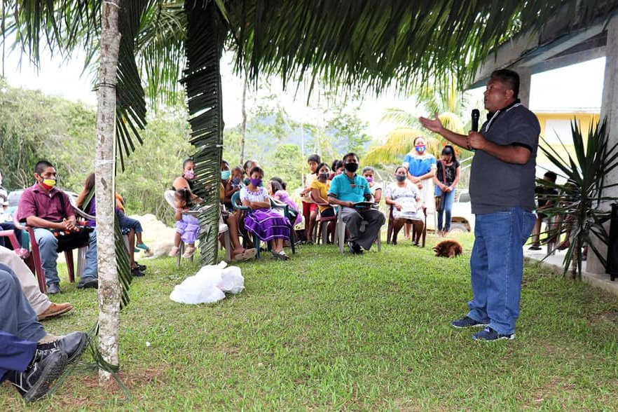 handing over ceremony at Pueblo Viejo - donation of pipes and fittings for water expansion